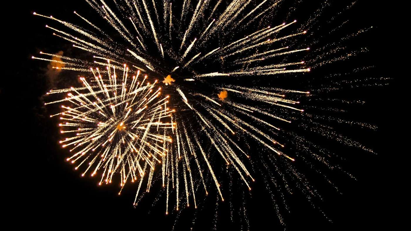 Vuurwerk boven de jaarwisseling